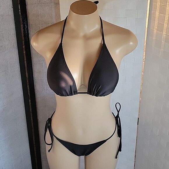 TWO PIECES HALTER BANDAGE WOMEN"S SWIMSUIT - Picture 9 of 15